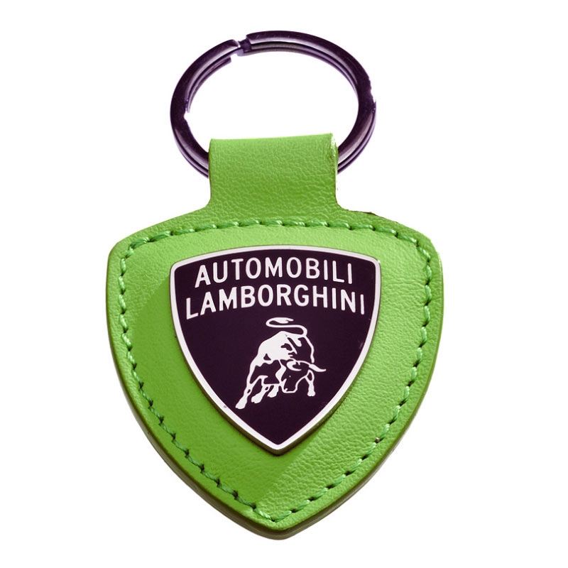 Lamborghini Schlüsselanhänger aus Leder, grün Lamborghini Schlüsselanhänger aus Leder, grün