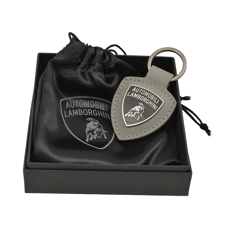 Lamborghini Schlüsselanhänger aus Leder, blau Lamborghini Schlüsselanhänger aus Leder, blau