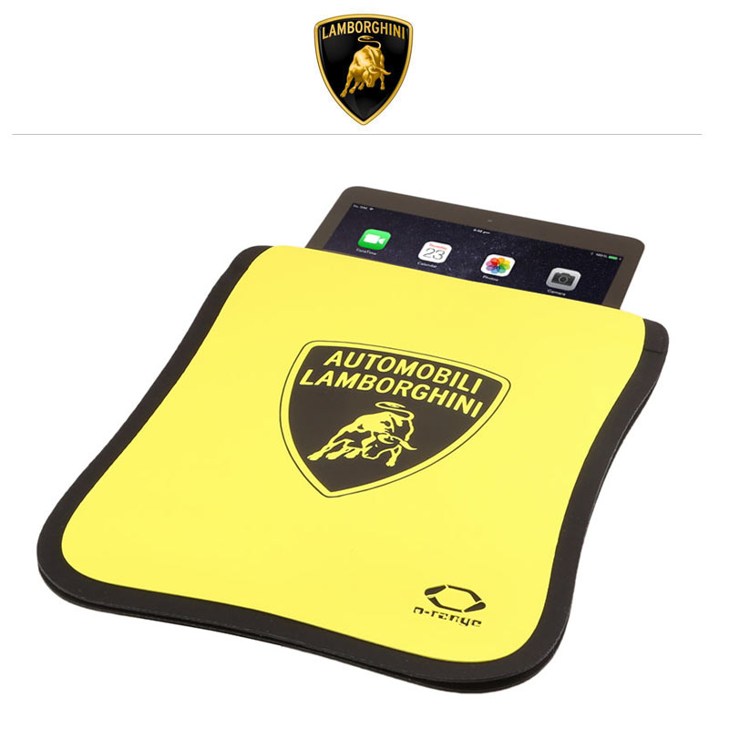Lamborghini Tablet Schutzhülle Techno aus Neopren, gelb