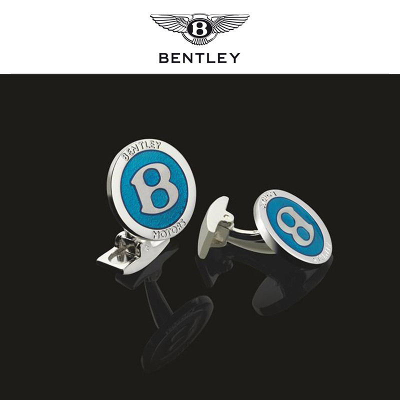 Bentley B exklusive Manschettenknöpfe, blau