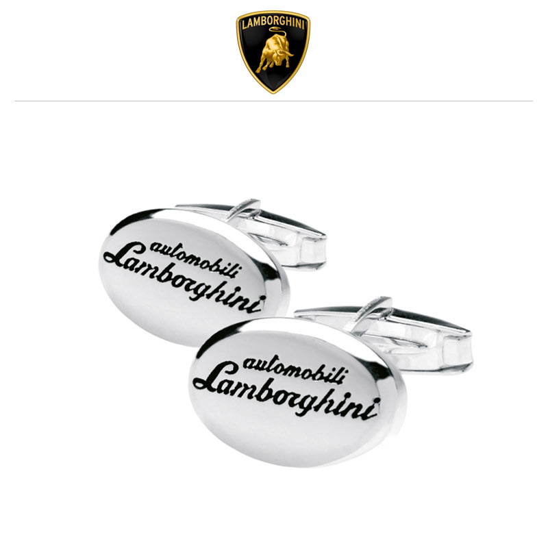 Lamborghini Manschettenknöpfe Enamel Cufflinks, silber