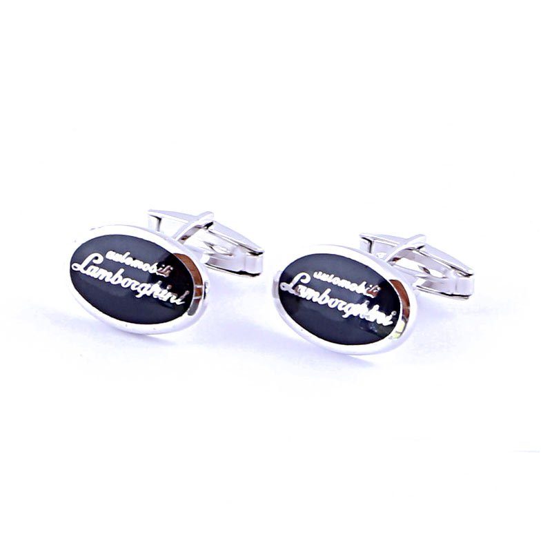 Lamborghini Manschettenknöpfe Enamel Cufflinks, schwarz