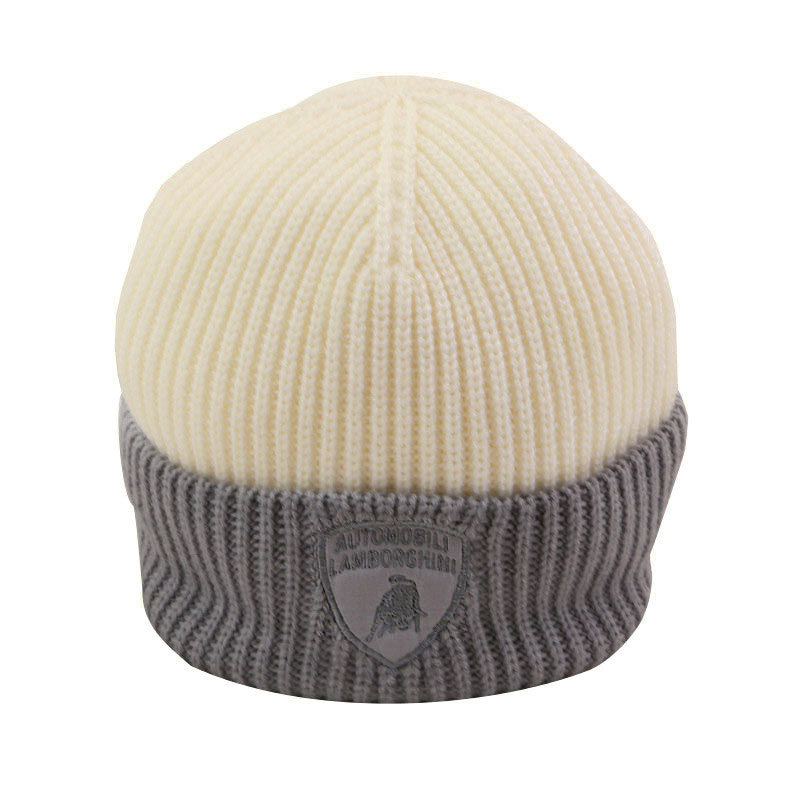 Lamborghini zweifarbige Mütze, beige/grau