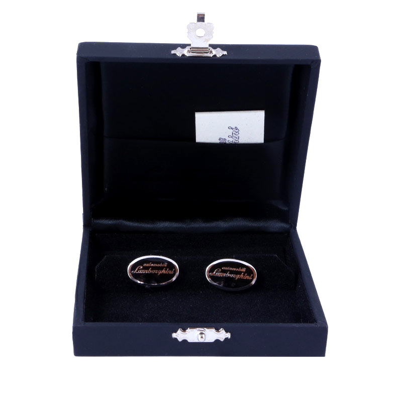 Lamborghini Manschettenknöpfe Enamel Cufflinks, schwarz