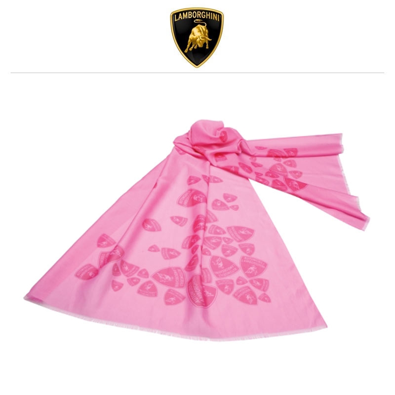 Lamborghini Schal All-Over-Print, pink / berry