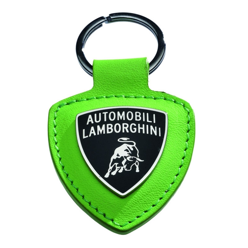 Lamborghini Schlüsselanhänger aus Leder, grün Lamborghini Schlüsselanhänger aus Leder, grün