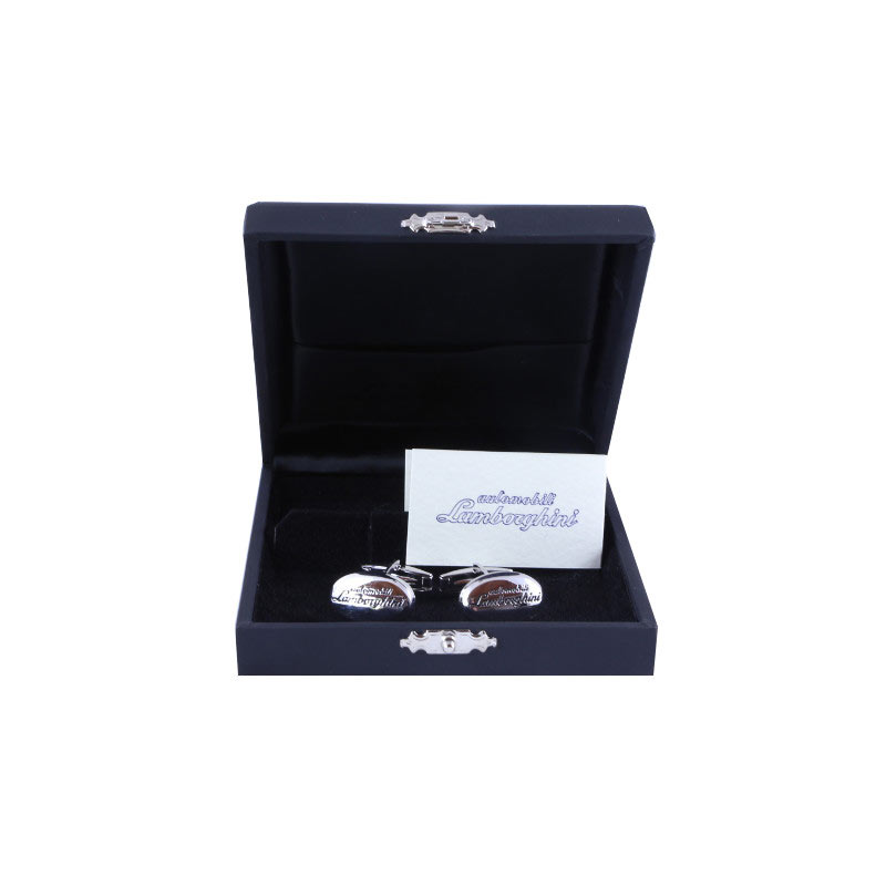 Lamborghini Manschettenknöpfe Enamel Cufflinks, silber