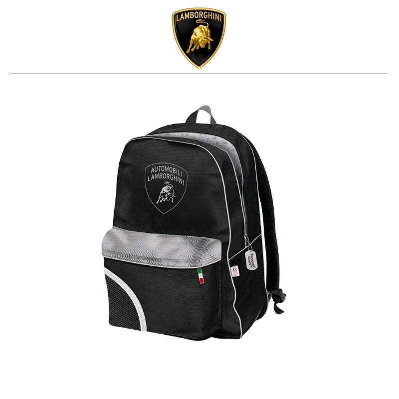 Lamborghini Kinderrucksack Free Time Backpack, schwarz