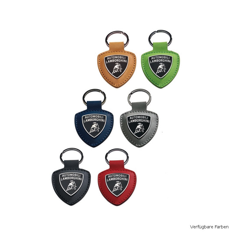 Lamborghini Schlüsselanhänger aus Leder, grün Lamborghini Schlüsselanhänger aus Leder, grün