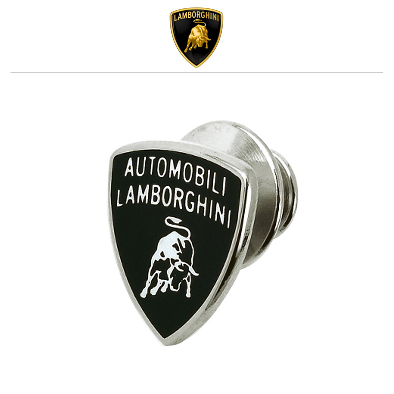 Lamborghini Ansteckpin 10mm, versilbert