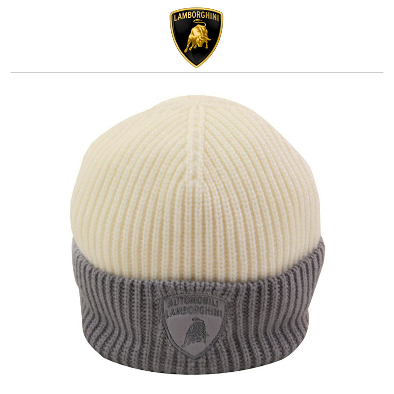 Lamborghini zweifarbige Mütze, beige/grau
