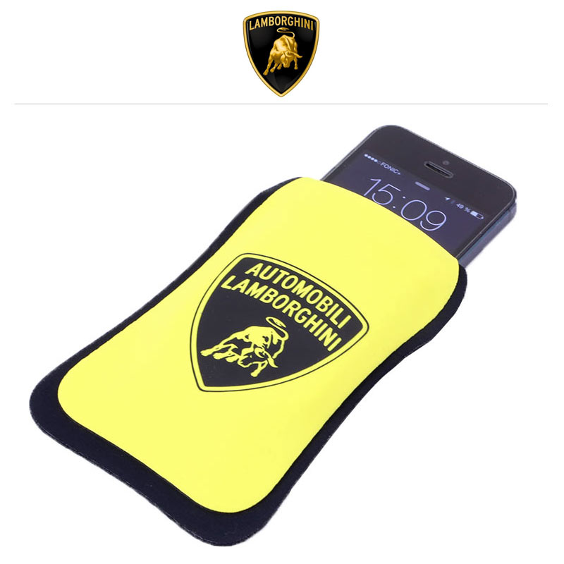 Lamborghini SmartPhone Schutzhülle Techno aus Neopren, gelb